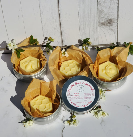 Hand made Cocoa Calendula Citrus Lotion Bar