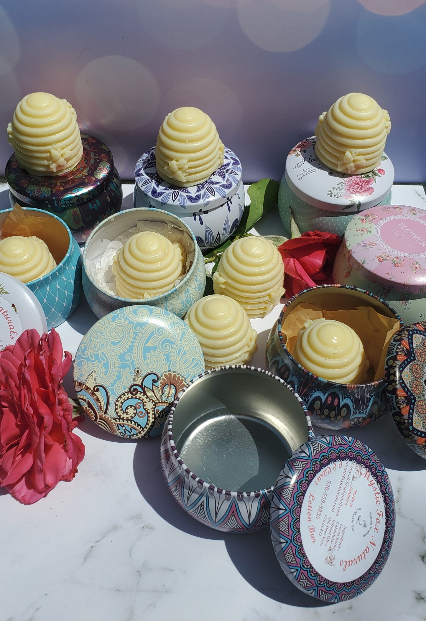 Hand made Cocoa Calendula Citrus Bee Hive Lotion Bars